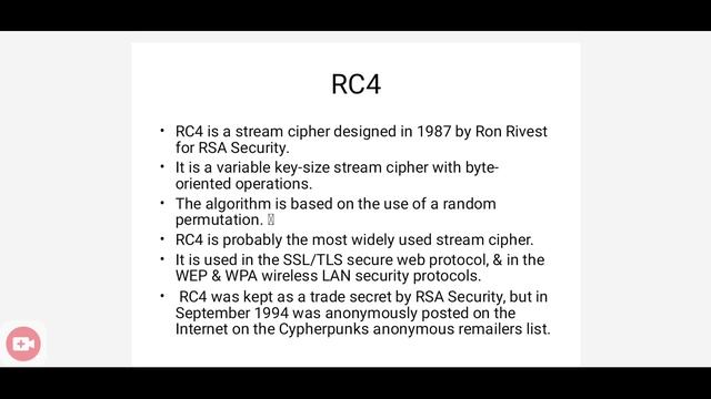 Stream cipher,RC4 смотреть онлайн