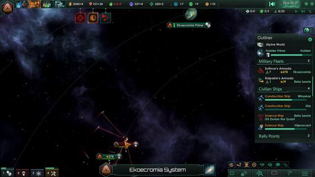 Stellaris - Low Tech Spaceships vs. Asteroid смотреть онлайн