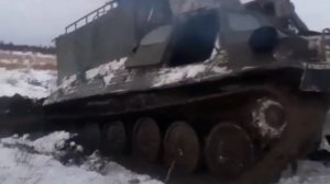 Вездеход ГТТ, самовытягивание бревном