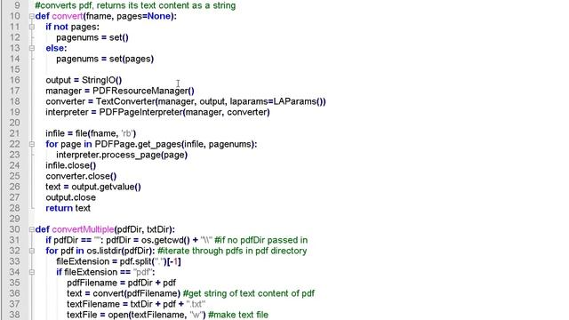 Convert PDF to Text: Python PDFminer example using Python смотреть онлайн