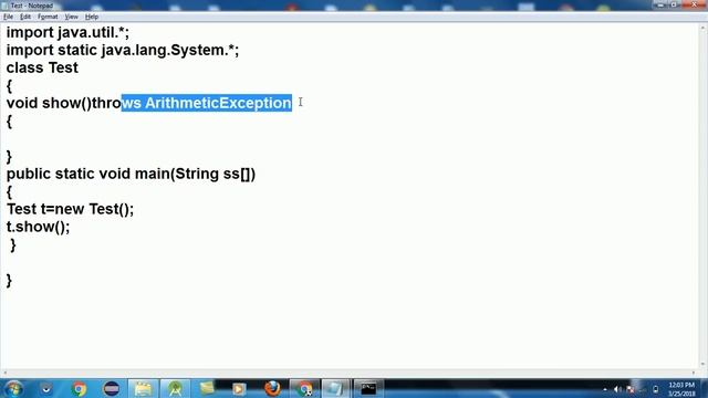 throws Keyword | Practical | throw Vs throws | Checked VS Unchecked Exception -10 смотреть онлайн