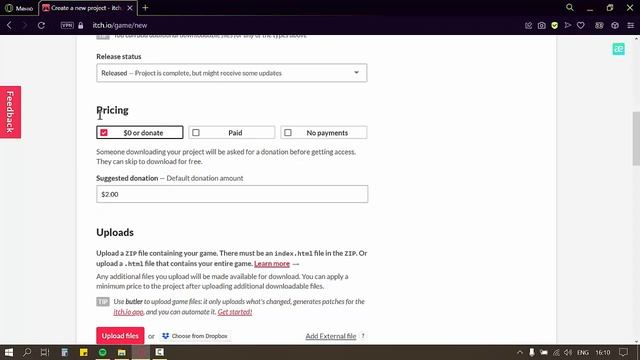 Экспорт и публикация игры из Construct 2 на itch.io смотреть онлайн