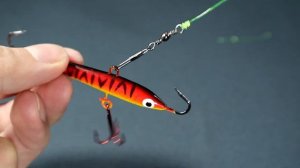 Крепим балансир к леске на зимней дочке. Два важных способа!