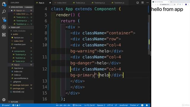Creating Simple Todo App in ReactJs - Bootstrap and Folder Structure - Part 3 смотреть онлайн