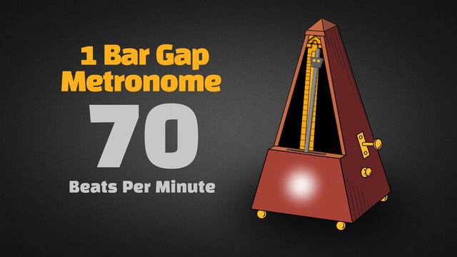 70 BPM / Gap Metronome 1Bar [4/4] смотреть онлайн
