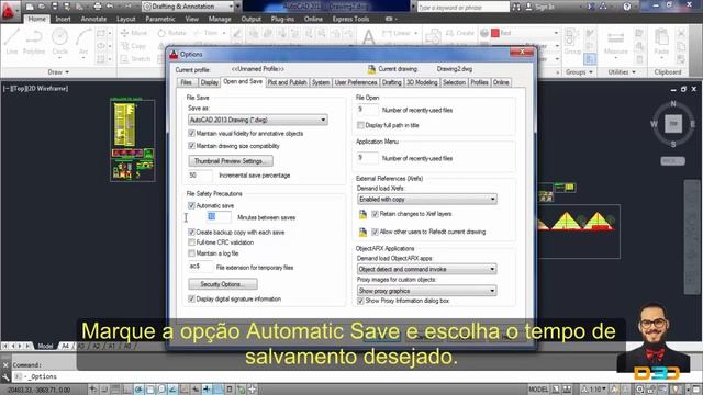#11 - AUTOCAD - SALVAMENTO AUTOMÁTICO - COMO SALVAR AUTOMATICAMENTE NO AUTOCAD смотреть онлайн