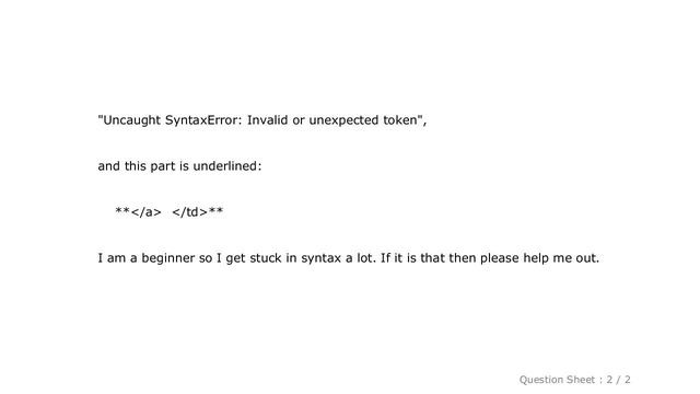 jQuery : Uncaught SyntaxError: Invalid or unexpected token смотреть онлайн