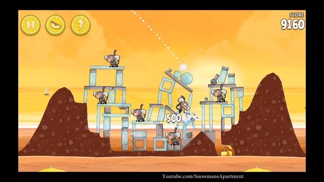 Golden BeachBall - 26 Golden Cherry - Angry Birds Rio Walkthrough (HD) смотреть онлайн