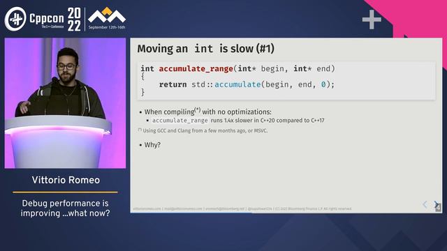 Lightning Talk_ C++ Debug Performance is Improving_ What Now_ - Vittorio Romeo - CppCon 2022 смотреть онлайн