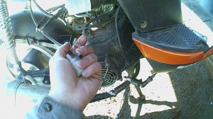 запуск двигателя скутера после зимней стоянки.