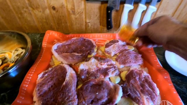 Мясная пирамида из трёх видов мяса, делюсь рецептом. смотреть онлайн