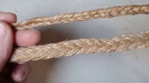 Джутовая косичка из 5 прядей и джутовый  жгутик сделать своими руками.