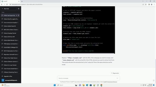 Copy content from HTML element and export to text file with Python3 x смотреть онлайн
