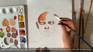 РИСУЕМ ПОРТРЕТ ДЕТСКОЙ ГУАШЬЮ | GOUACHE PORTRAIT PAINTING