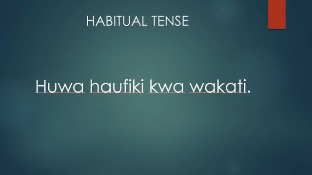 How to talk about recurring actions in singular form In Swahili. смотреть онлайн