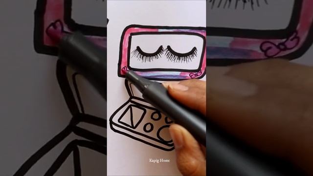 How to Draw Makeup Set как нарисовать набор для макияжа#shorts смотреть онлайн