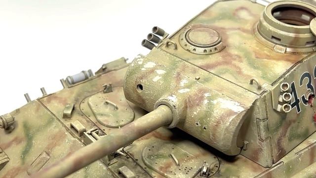1/35 PANTHER Ausf.D　Tamiya Tank Model 【Plant Camouflage】Scale Model Painting