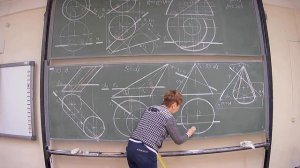 Начертательная геометрия. Пересечение прямых с поверхностями вращения. Задача 53е