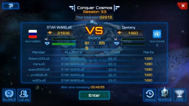 Galaxy Legend Live Stream - Alliance STAR WARS.s6 in Conquer Cosmos Session 33 смотреть онлайн