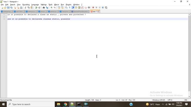 is it possible to declared a class as static , private and protected in java ? смотреть онлайн