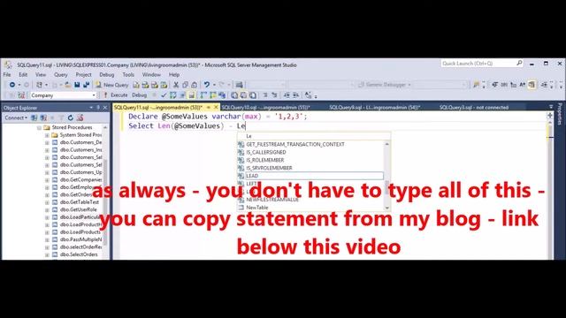 MSSQL Count values in comma separated string смотреть онлайн