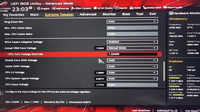 OVERCLOCK i7 12700K BIOS ROG ! смотреть онлайн