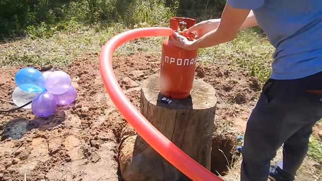 Эксперимент. Воздушный шар+газ пропан. Гигантский воздушный шар. смотреть онлайн