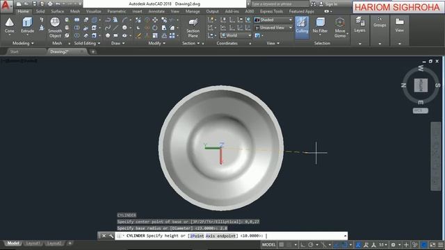 #AutoCAD TUTORIAL 2018 LIGHT CEILING HANGER MODELLING# смотреть онлайн