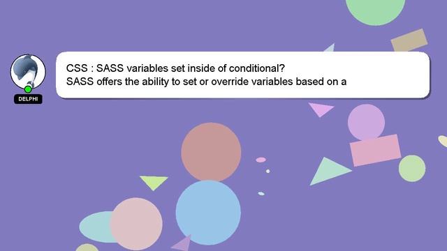 CSS : SASS variables set inside of conditional? смотреть онлайн