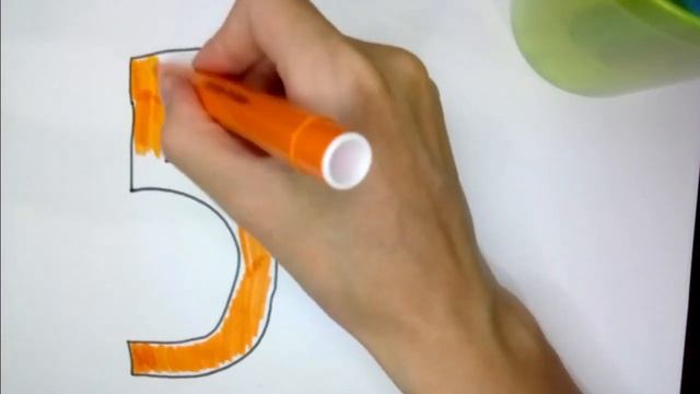 Bolalar uchun 5 raqami rasm chizish / How to drawing Number 5 (five) with kids song смотреть онлайн