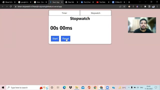 Timer & Stopwatch Mini-App by React || @MasaiSchool || Masai Project || Unit - 4 || @Google #react смотреть онлайн