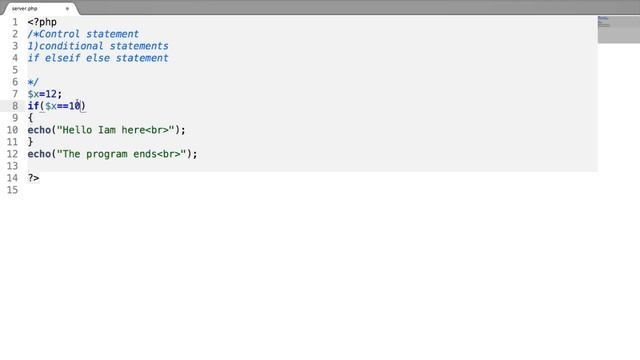CS368 PHP Control Statements Part1 смотреть онлайн