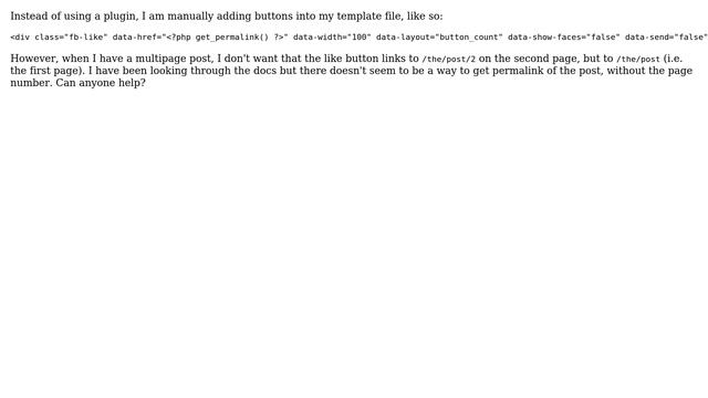 Wordpress: Get URL of current post but not the page number смотреть онлайн