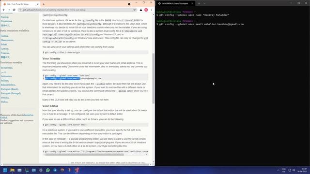 Initial Git configuration смотреть онлайн