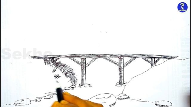 Bridge Sketch | Bridge Pencil Drawing | Bridge Drawing 3d | Bridge Sketch Easy смотреть онлайн