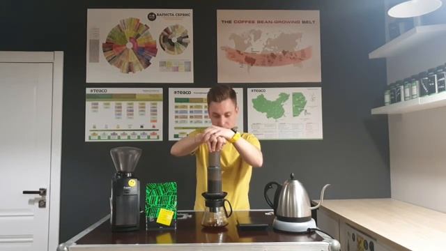 Готовим кофе методом Аэропресс. смотреть онлайн