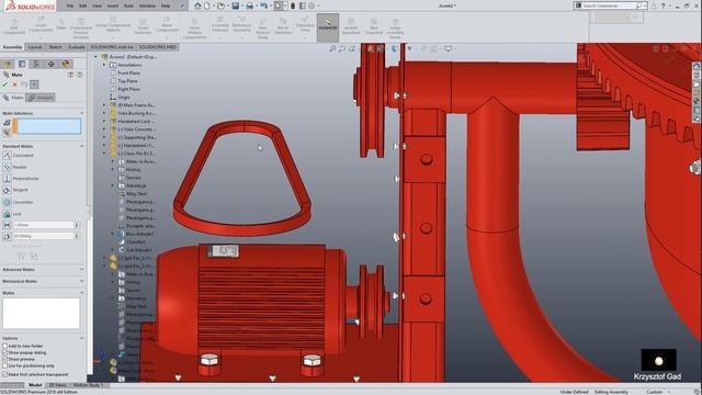 SOLIDWORKS 2018 - CONCRETE MIXER - ASSEMBLY смотреть онлайн