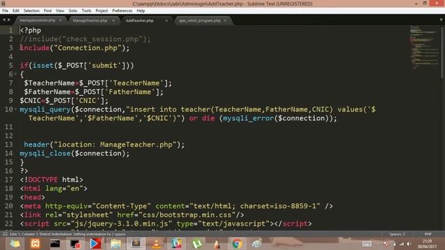 Teacher Evaluation Website In PHP Tutorial-5 | Adminpanel #3 смотреть онлайн