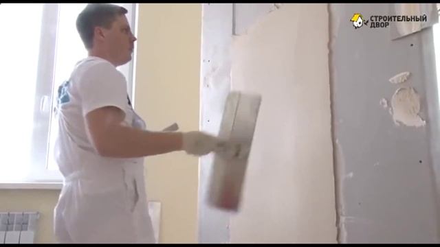 Как штукатурить стены по маякам (штукатурка стен своими руками, финишная шпаклевка швов стыков) смотреть онлайн