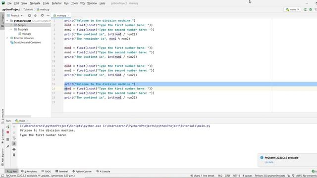 Python tutorial #6 (How to make a simple calculator) смотреть онлайн