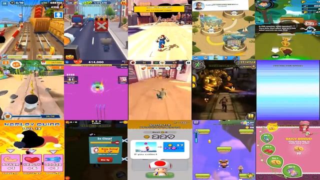 Subway Surfers VS Talking Tom Gold Run Sonic Dash Miraculous Ladybug Minion Rush #1 смотреть онлайн
