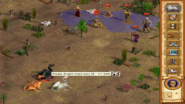 Heroes of Might and Magic IV [GOG] Gameplay en español [Battle] MAPA: Las tres reinas. смотреть онлайн