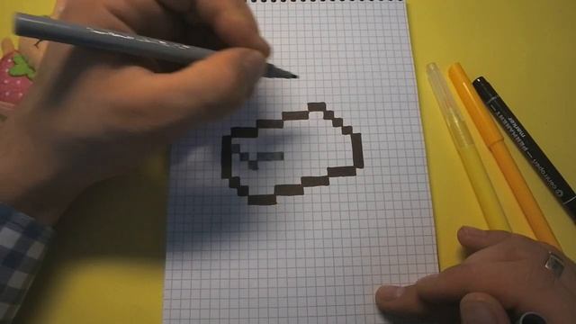 Рисуем по клеточкам - ЗОЛОТО из minecraft! смотреть онлайн