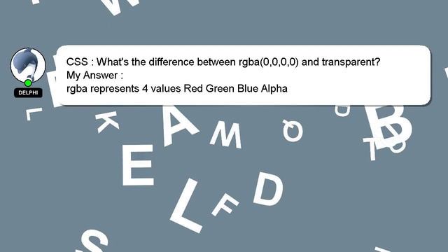 CSS : What's the difference between rgba(0,0,0,0) and transparent? смотреть онлайн