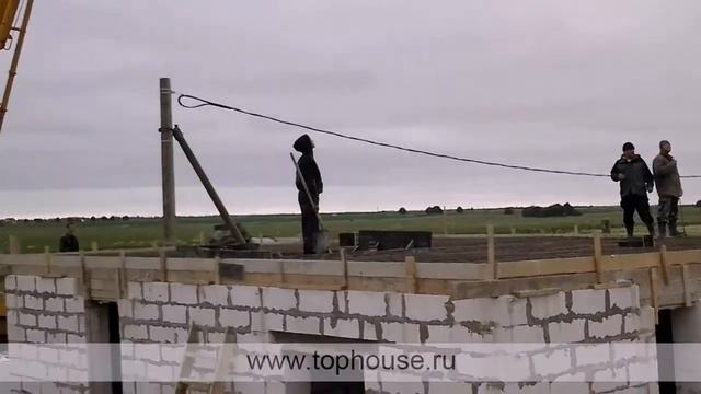 Заливка перекрытий - Дом в д. Дятлицы, Ленинградская обл., 2014 год (видео 2) смотреть онлайн