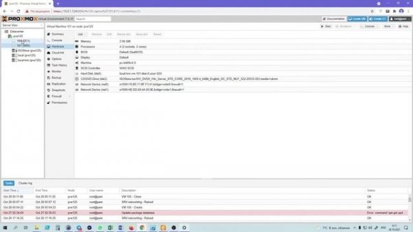 Основы работы в Proxmox