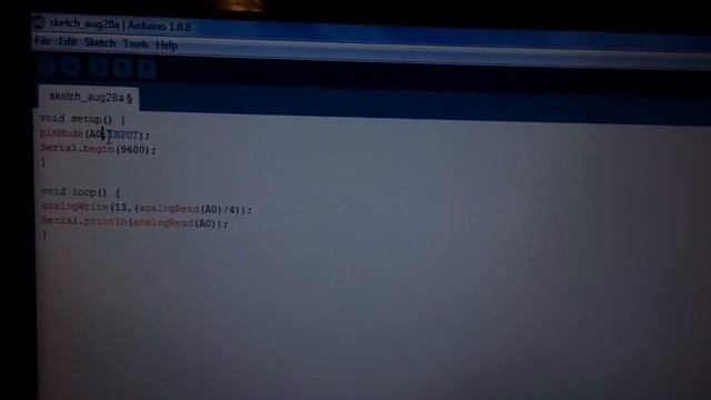 Потенциометр.Подключение и программа