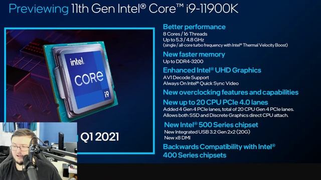 INTEL 11TH GEN I9-11900K! INTEL FINALLY SUPPORTS PCLE 4.0! INTEL 11TH GENERATION! смотреть онлайн