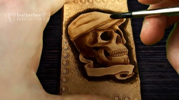 Секреты тиснения на коже по шагам Шаг 4 | Тиснение на коже | Работа с кожей