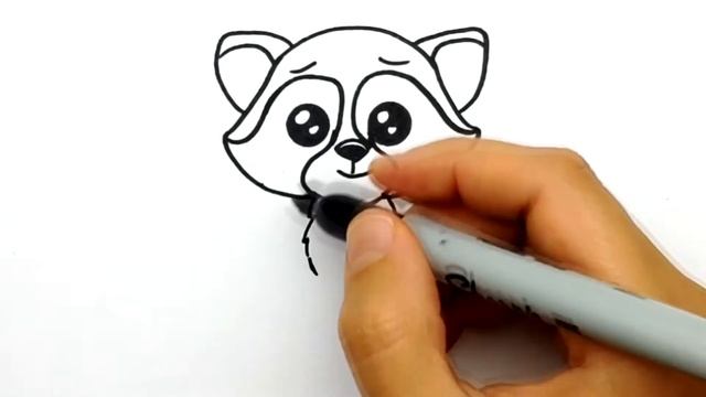 Просто рисуем Милого Енота в кавайном стиле. Как нарисовать Енота простым способом.#658 смотреть онлайн